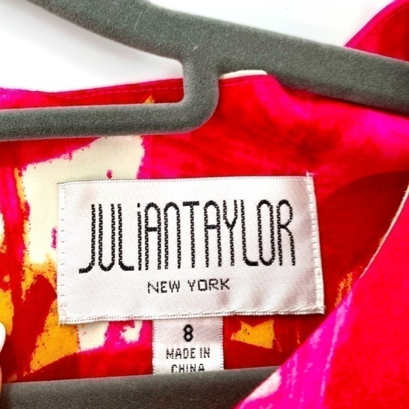 Julian Taylor New York Belted midi Dress Sz 8 - Picture 3 of 11